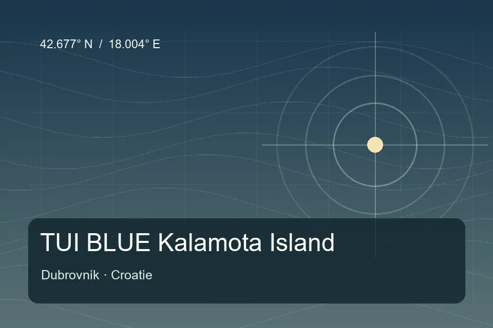 Illustrierter geografischer Orientierungspunkt für TUI BLUE Kalamota Island in Dubrovnik