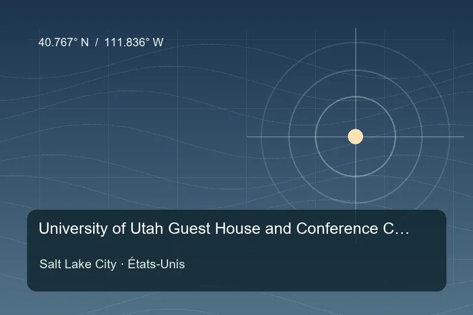 Referência geográfica ilustrada de University of Utah Guest House and Conference Center em Salt Lake City