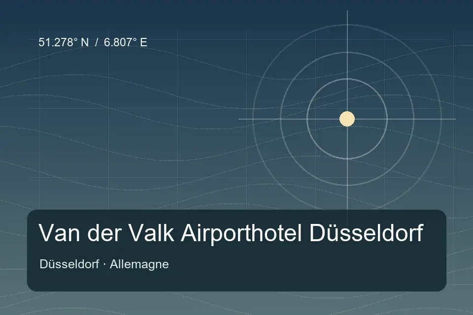 Referência geográfica ilustrada de Van der Valk Airporthotel Düsseldorf em Düsseldorf