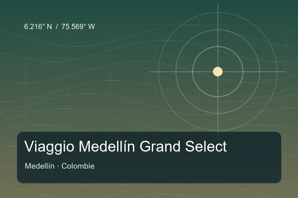 Referência geográfica ilustrada de Viaggio Medellín Grand Select em Medellín