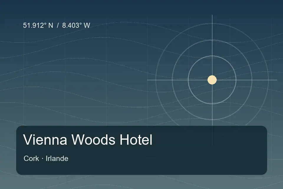 Repère géographique illustré de Vienna Woods Hotel à Cork