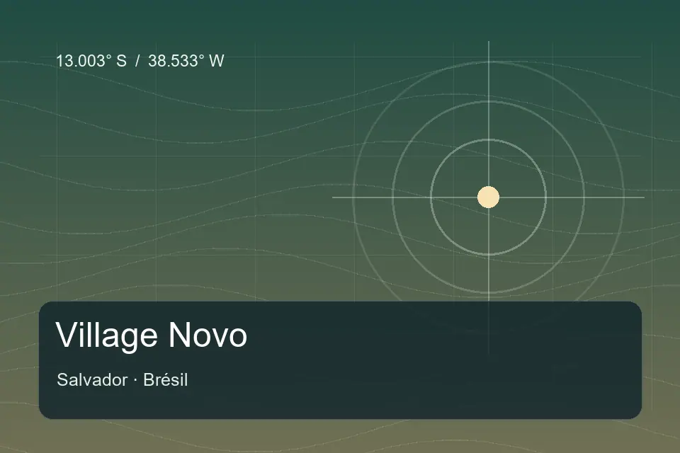 Riferimento geografico illustrato di Village Novo a Salvador