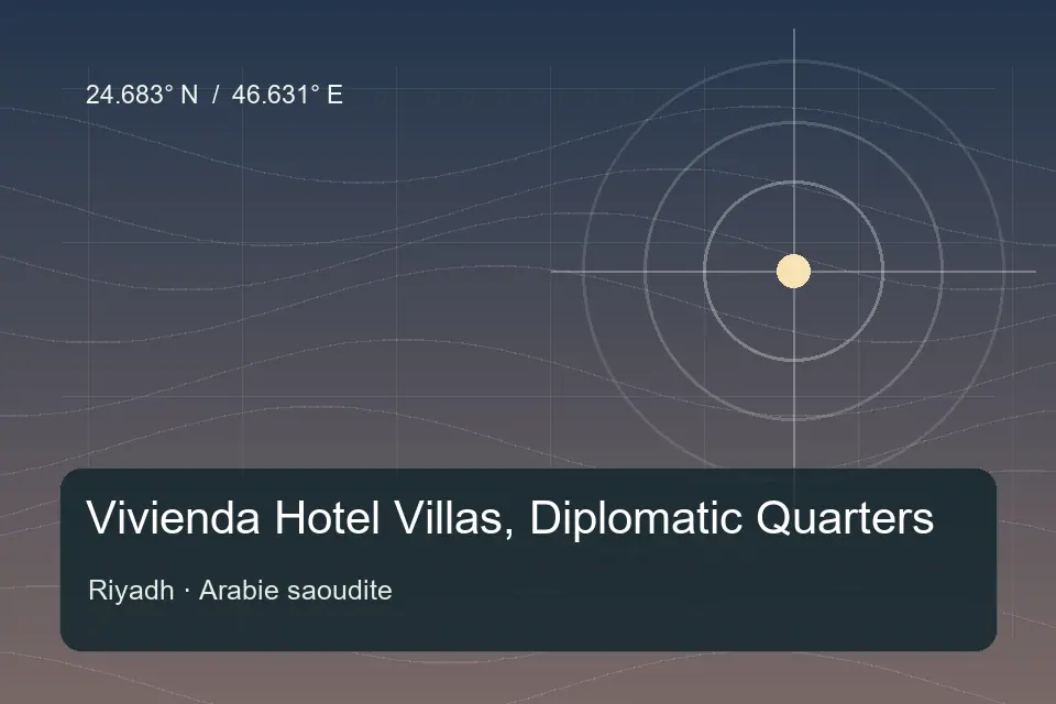 Illustrated geographic marker for Vivienda Hotel Villas, Diplomatic Quarters in Riyadh