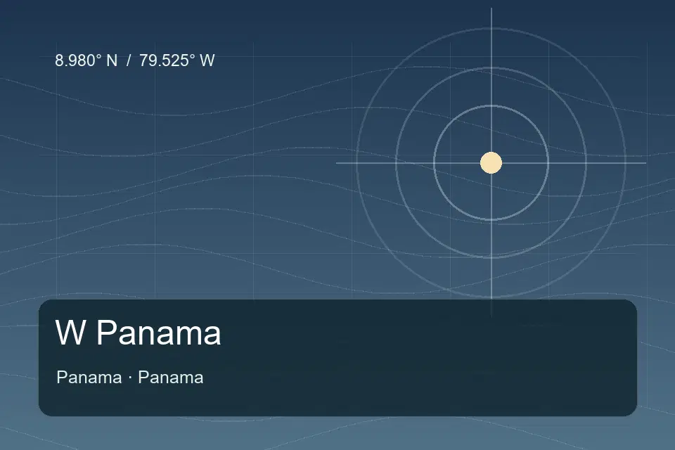 Referência geográfica ilustrada de W Panama em Panama