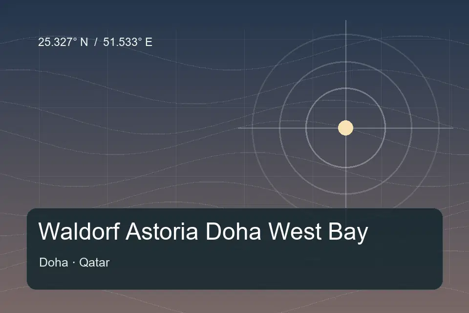 Riferimento geografico illustrato di Waldorf Astoria Doha West Bay a Doha