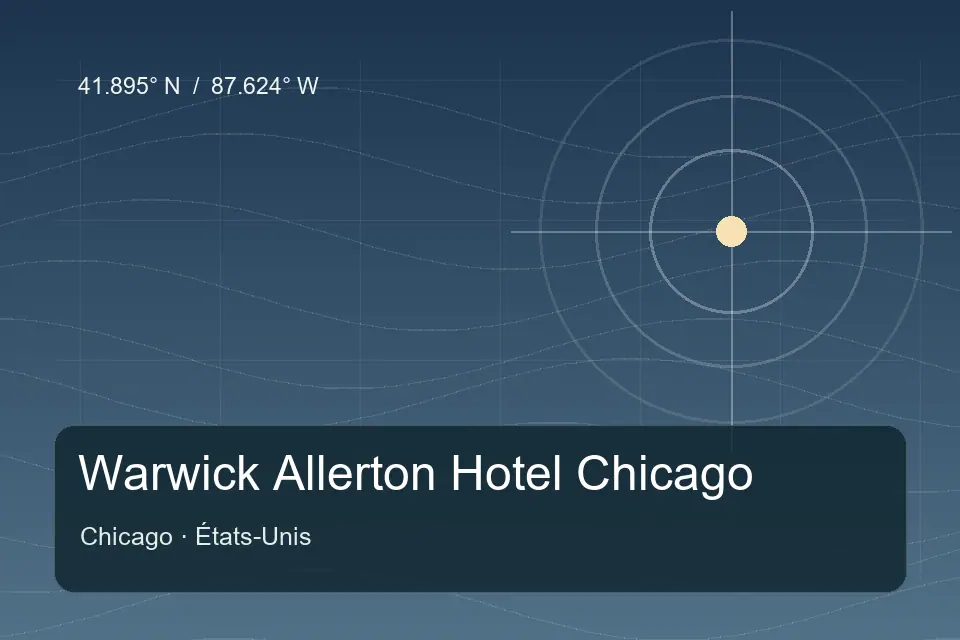 Riferimento geografico illustrato di Warwick Allerton Hotel Chicago a Chicago
