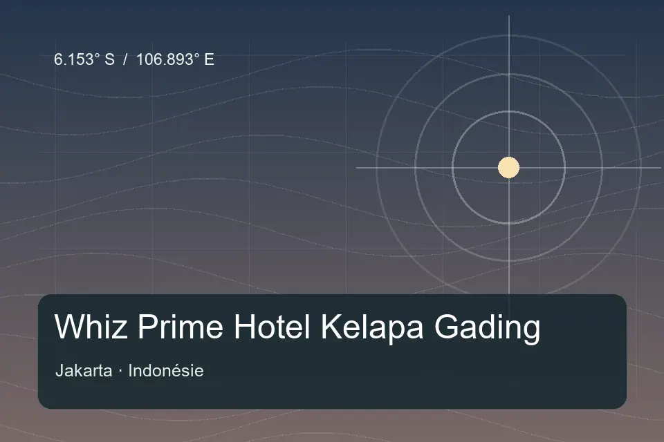 Illustrated geographic marker for Whiz Prime Hotel Kelapa Gading in Jakarta
