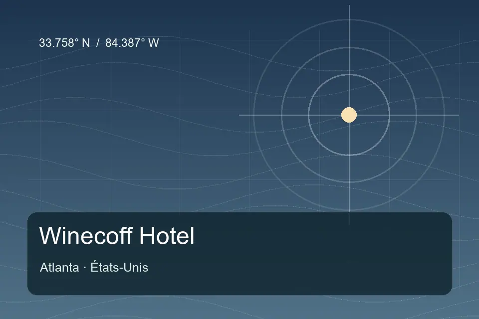Referência geográfica ilustrada de Winecoff Hotel em Atlanta